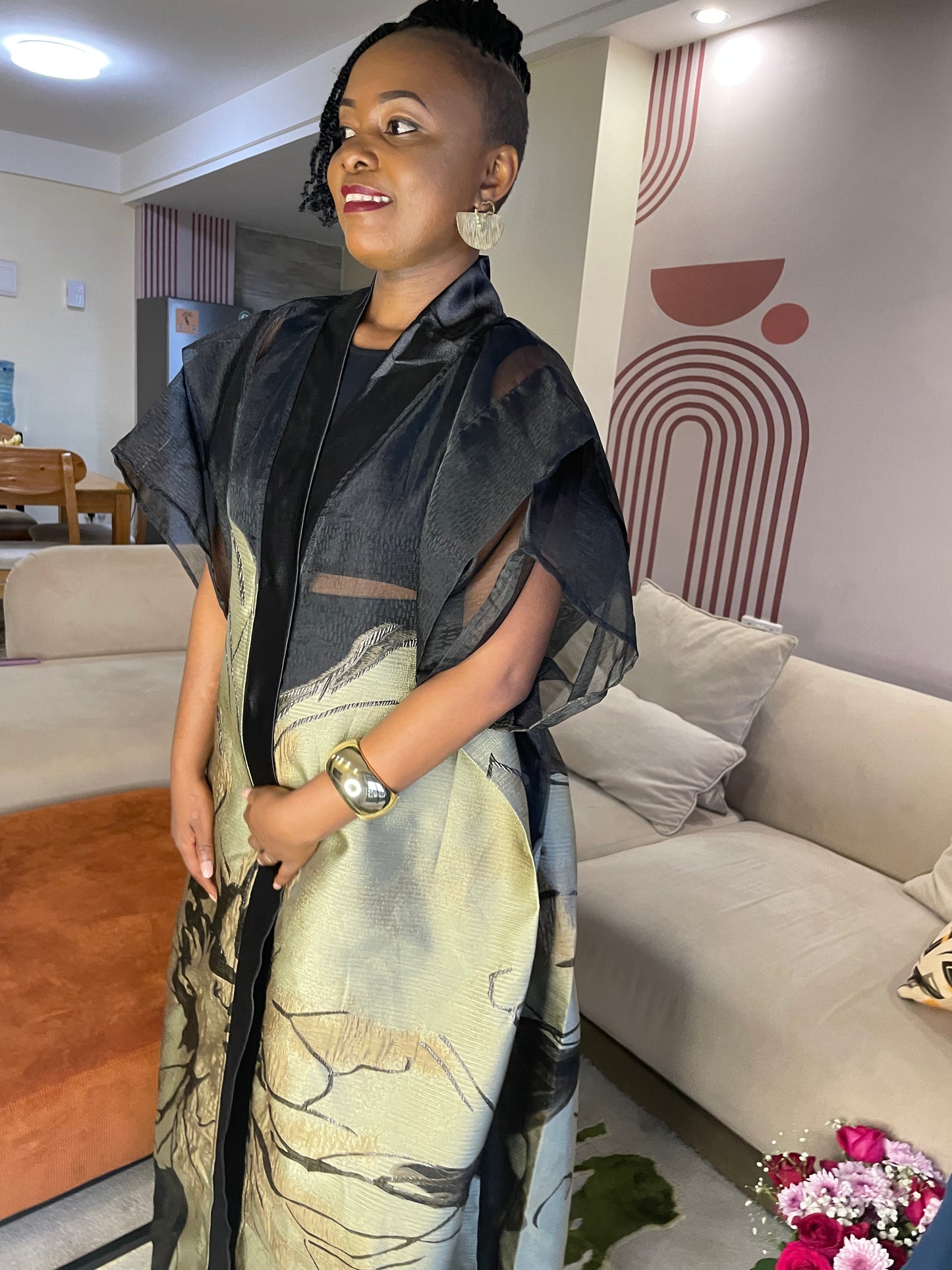 Boubou en brocard_organza – Luxe et élégance