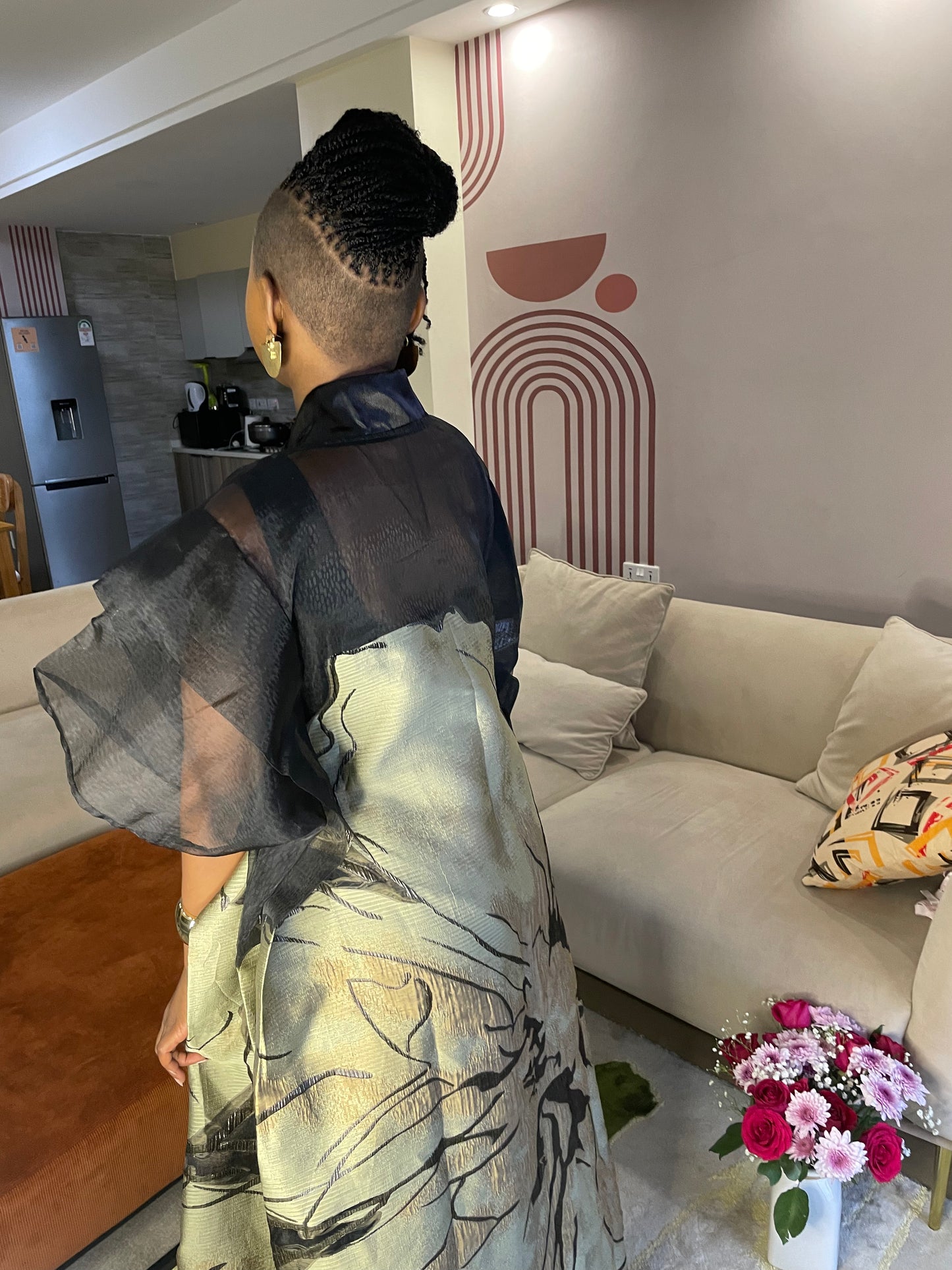 Boubou en brocard_organza – Luxe et élégance