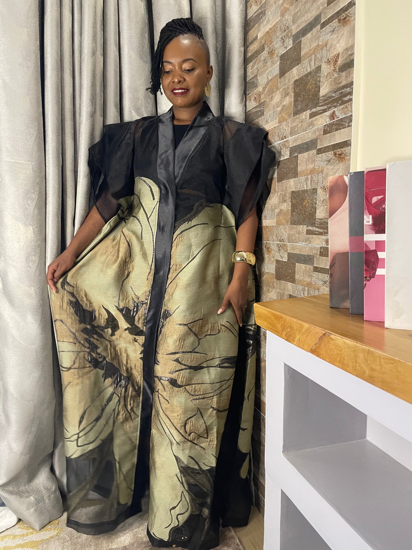 Boubou en brocard_organza – Luxe et élégance