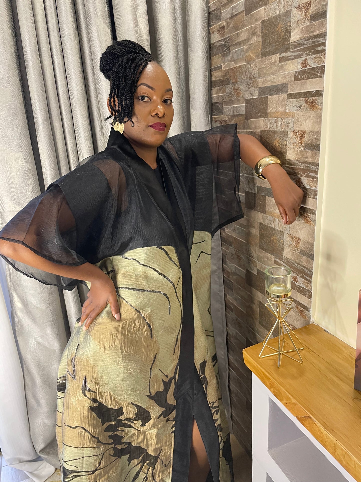 Boubou en brocard_organza – Luxe et élégance
