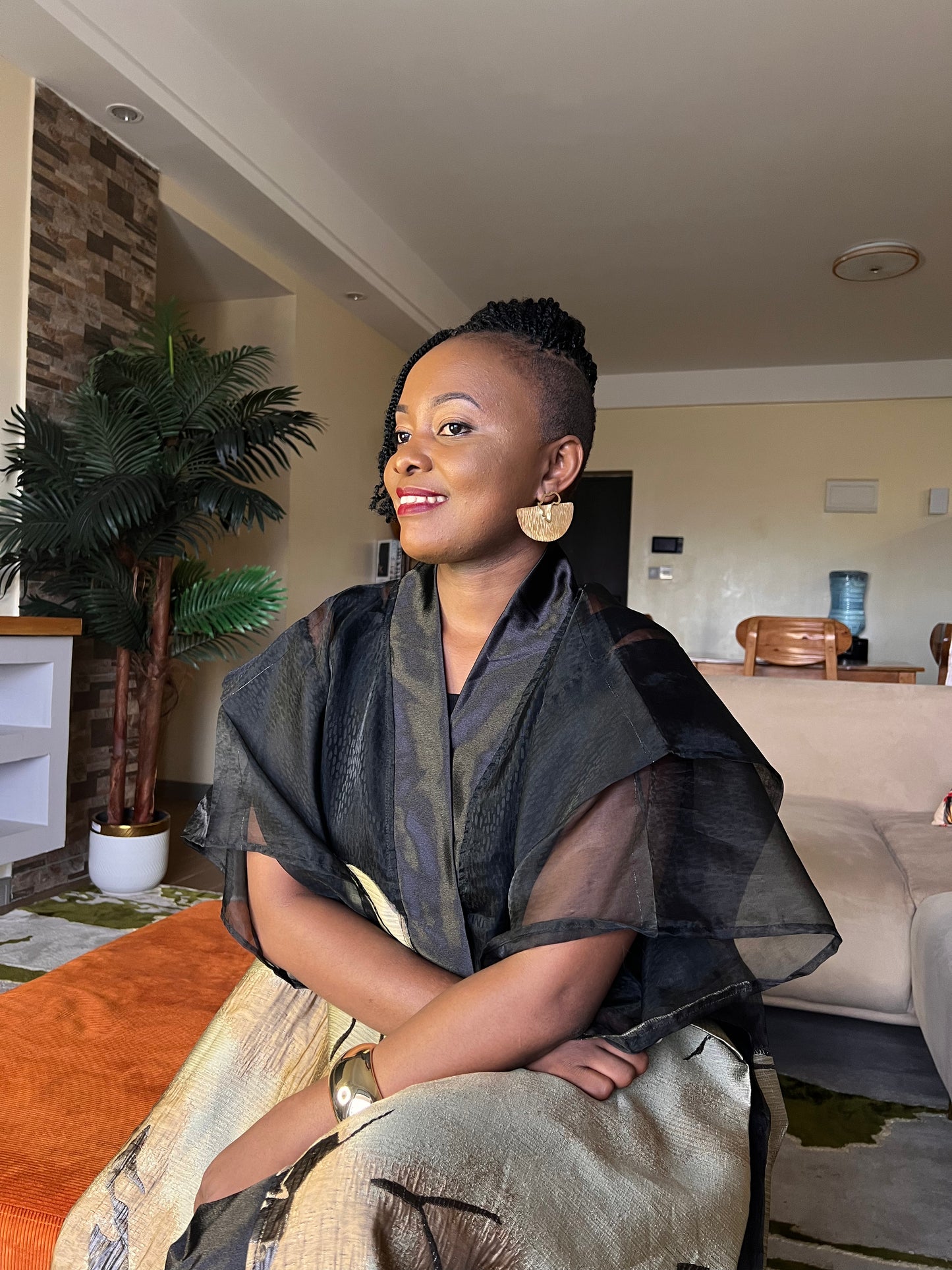 Boubou en brocard_organza – Luxe et élégance